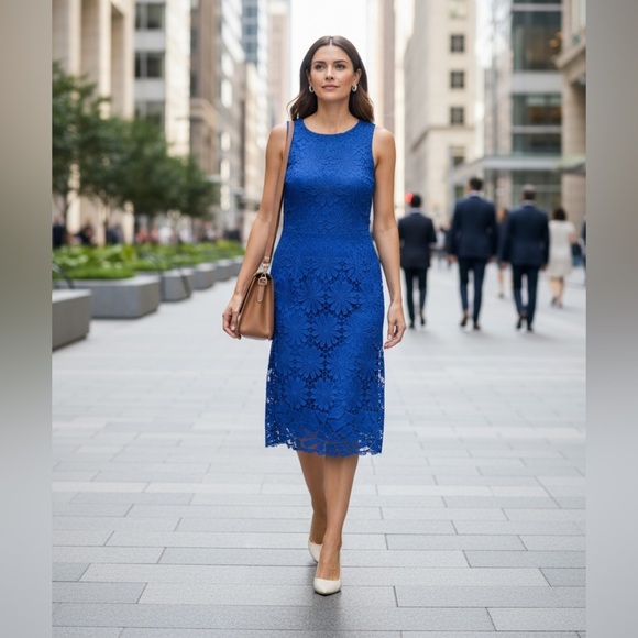 London Times Dresses & Skirts - London Times Royal Blue Midi Dress
